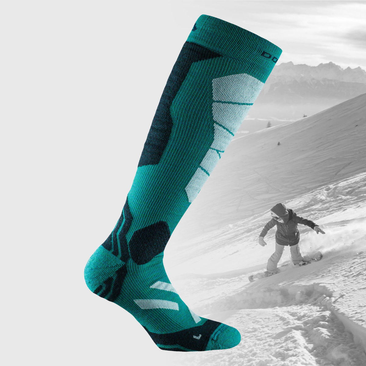Snow Leopard Mosaic Teal