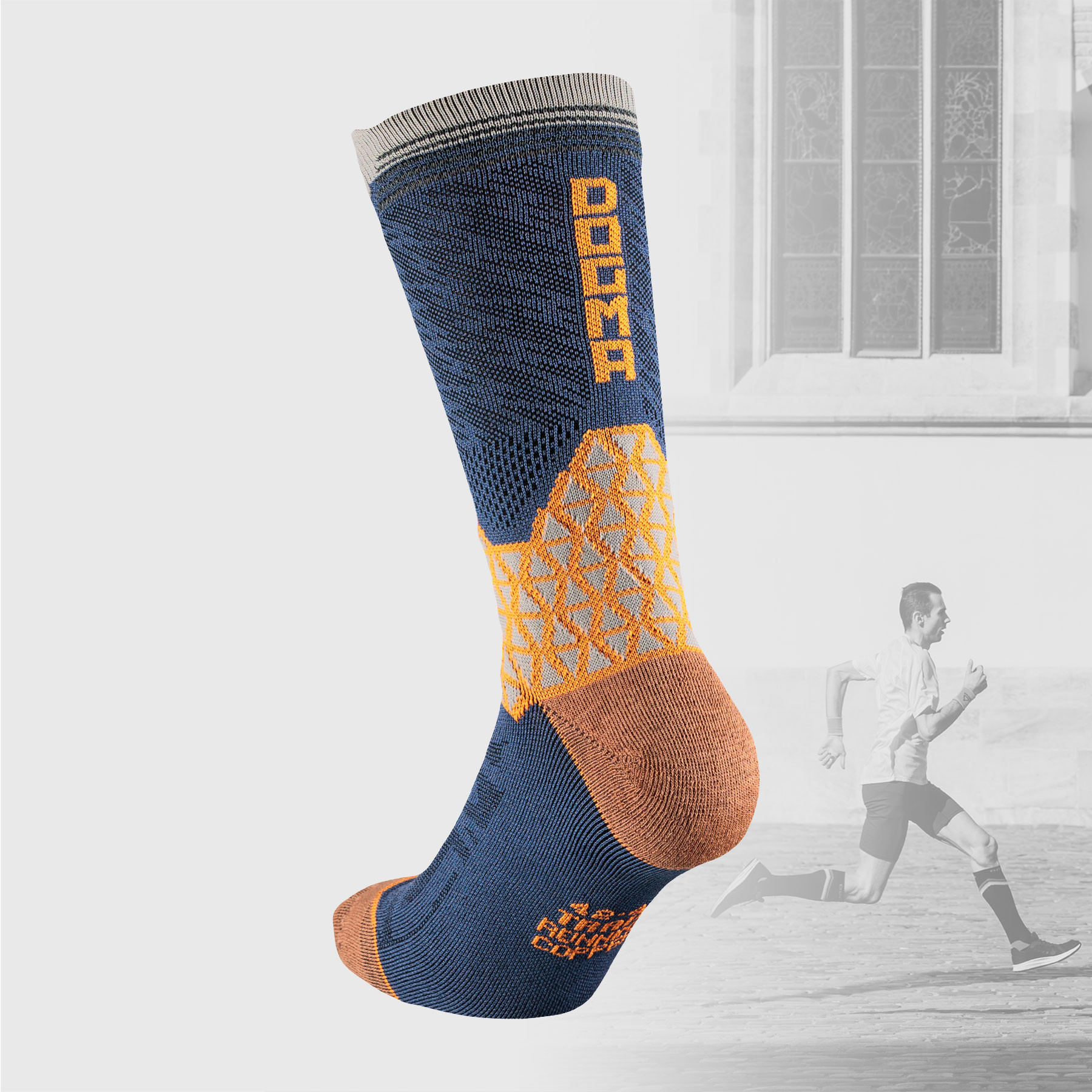Puma Iron Blue-Trail running socks with copper technology and light compression