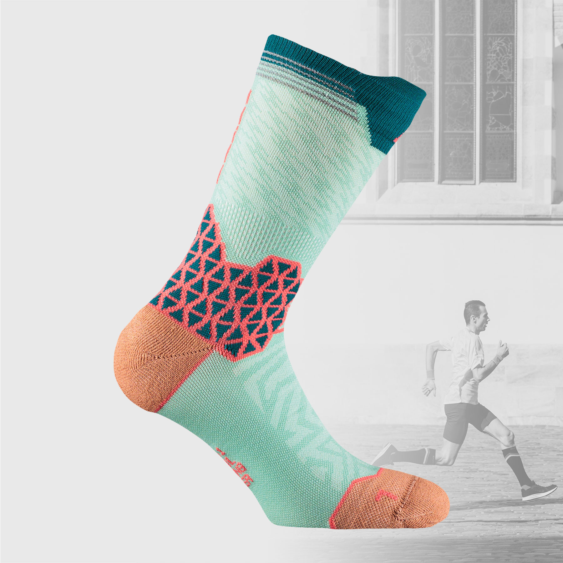 Puma Mint-Trail running socks with copper technology and light compression