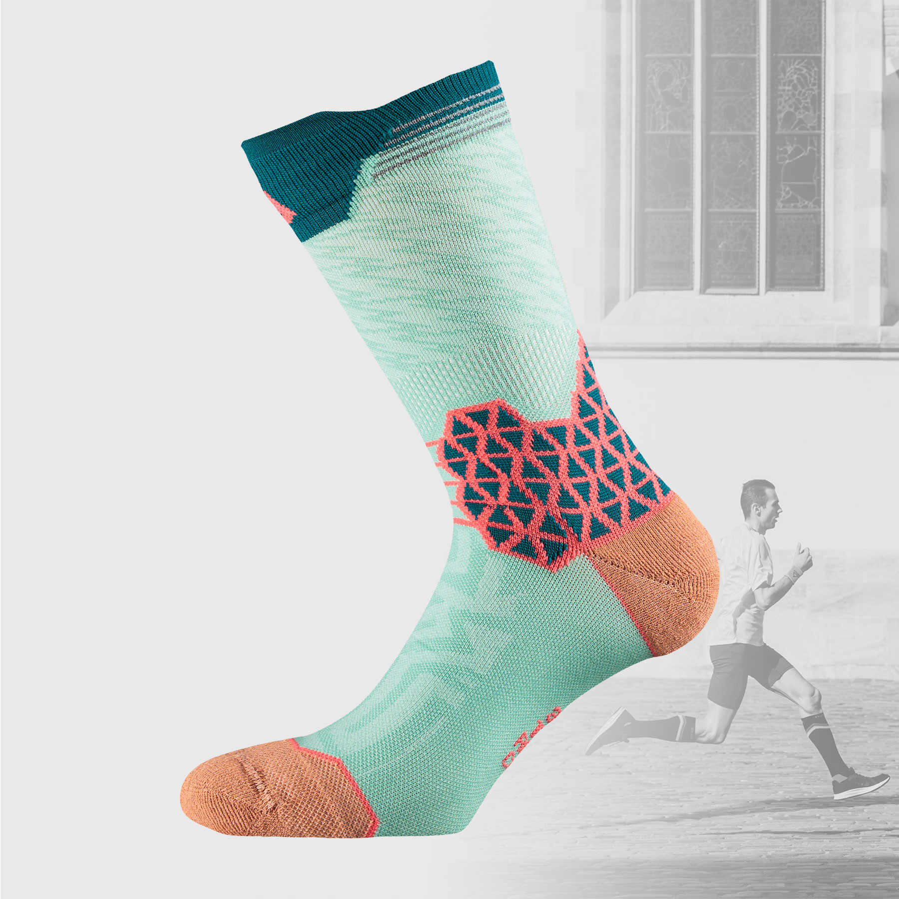 Puma Mint-Trail running socks with copper technology and light compression