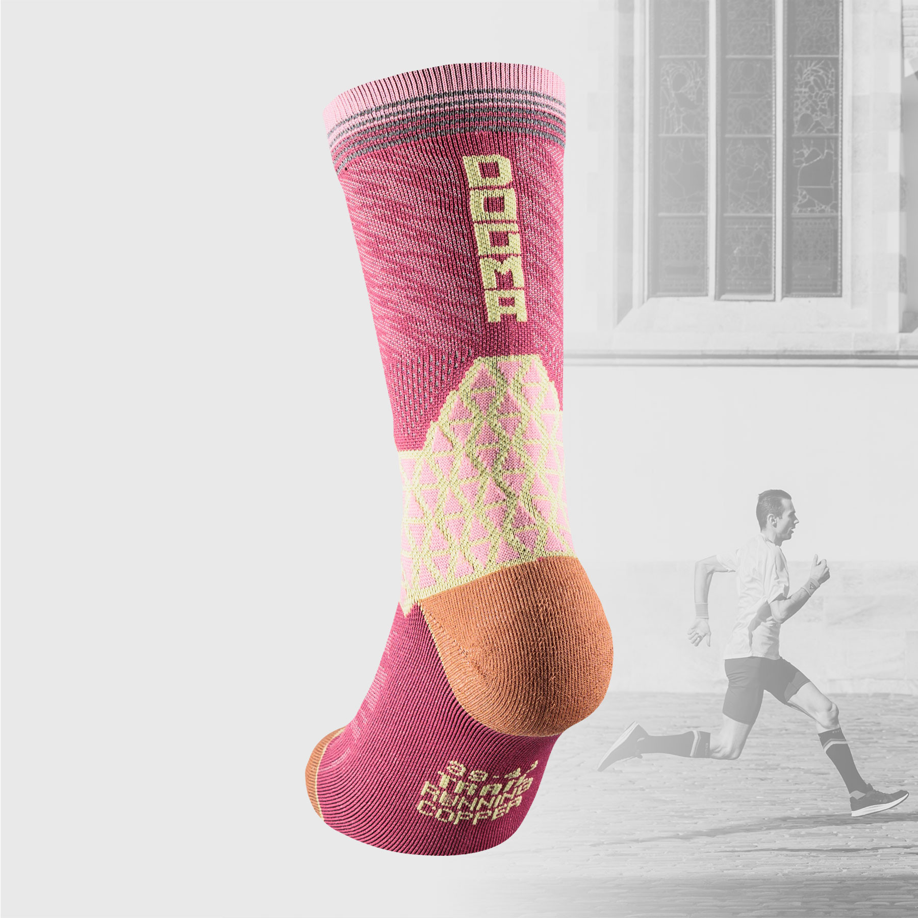 Puma Rose-Trail running socks with copper technology and light compression